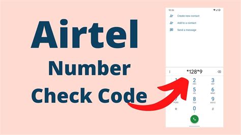 airtel number code|airtel my number check code.